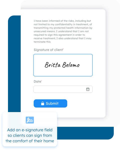 E-signature field