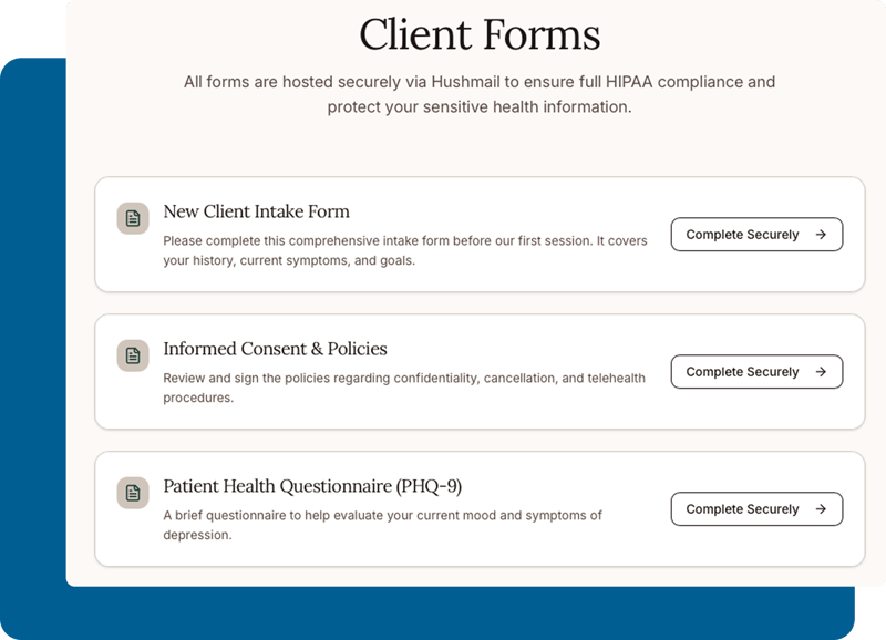 Secure forms on your website