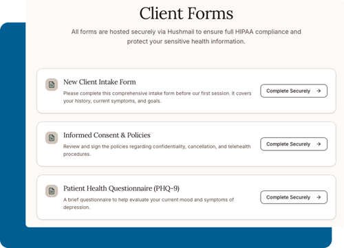 Secure forms on your website Secure forms on your website
