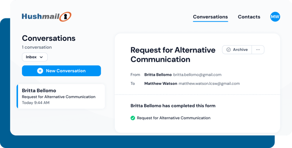Your clients can complete your Request for Alternative Communiaton
