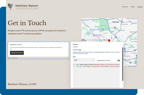 Embed your Hushmail form in your Squarespace website Embed your Hushmail form in your Squarespace website