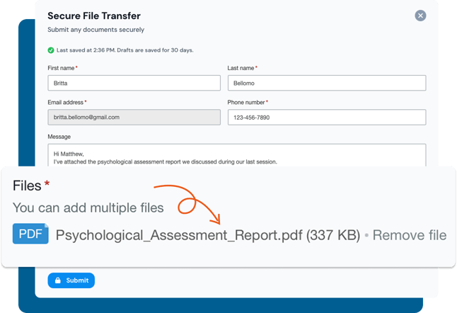 Receive sensitive documents without the back-and-forth Receive sensitive documents without the back-and-forth