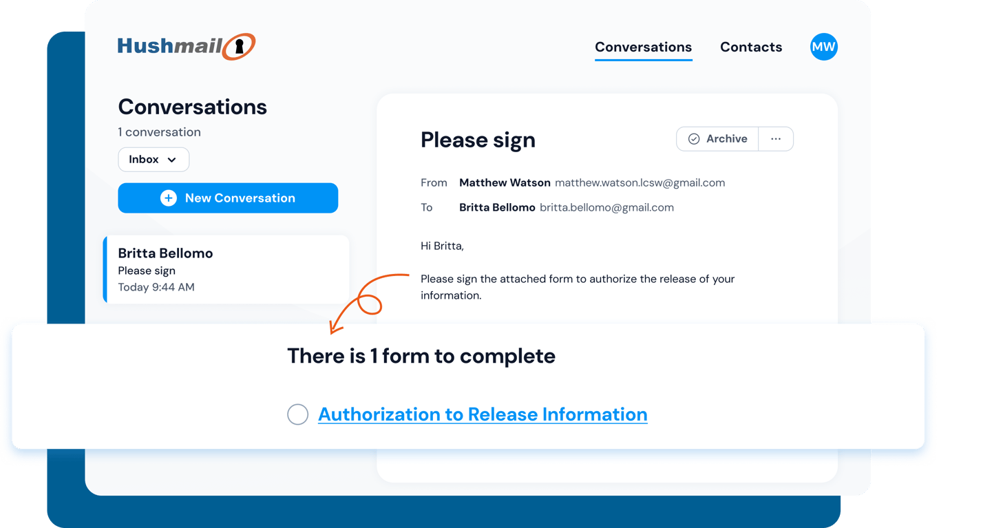 Attach your ROI and invite your clients to sign Attach your ROI and invite your clients to sign
