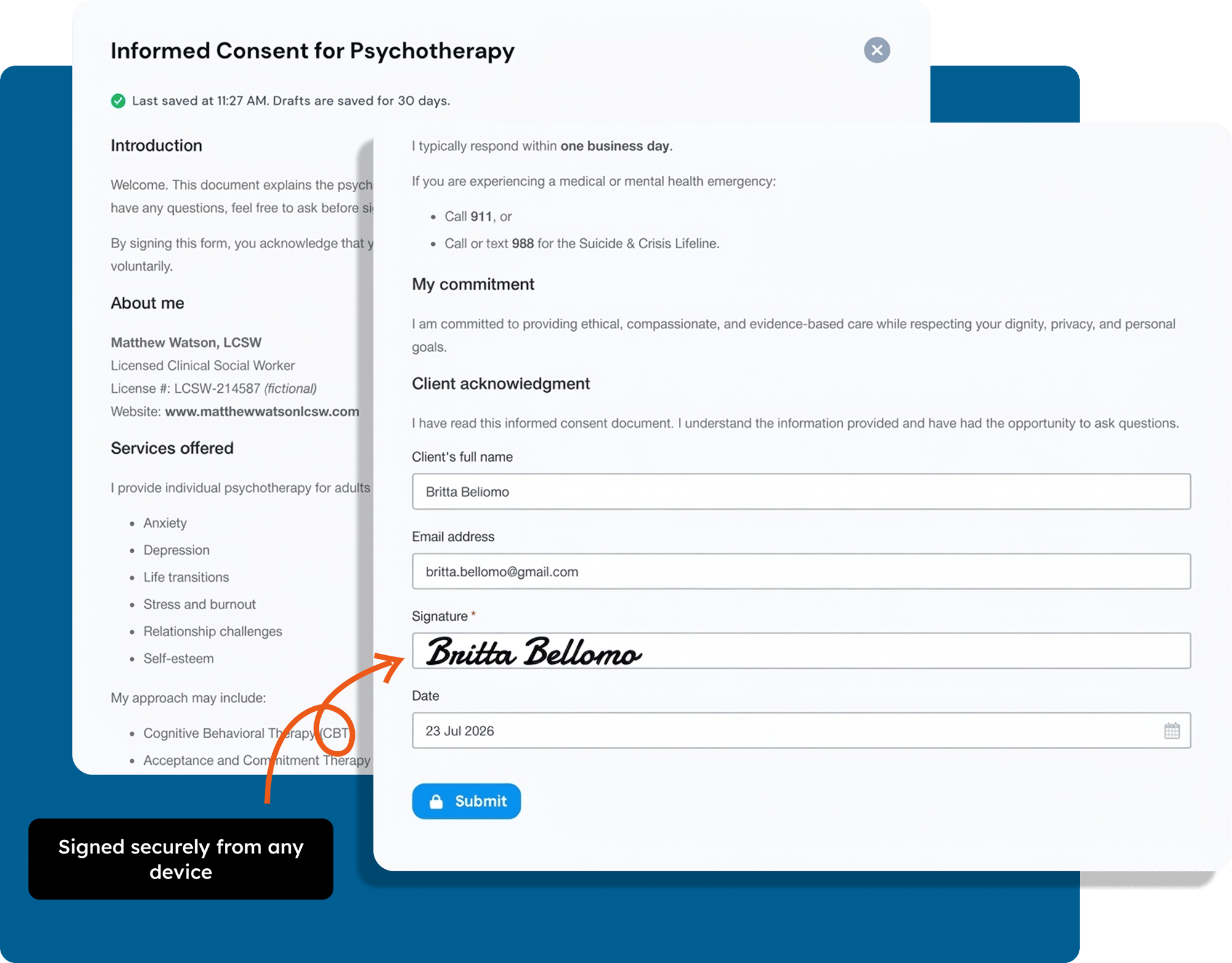 Make consent agreements a breeze to complete with e-signable web forms Make consent agreements a breeze to complete with e-signable web forms
