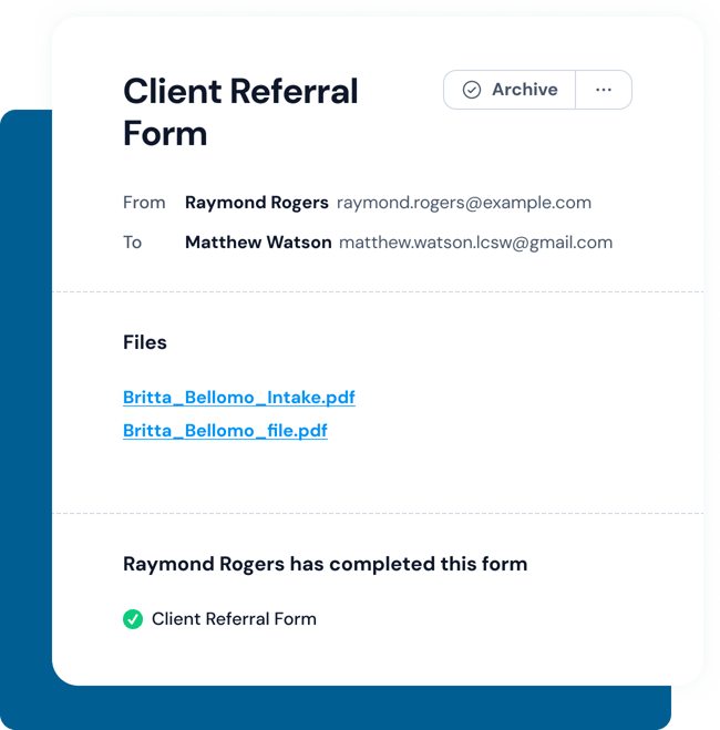 Referrals are easy to send and receive Referrals are easy to send and receive