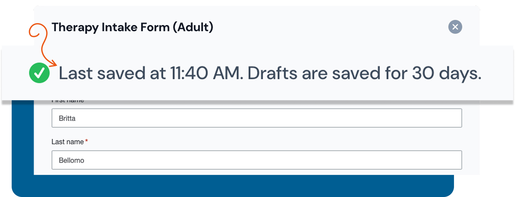 Autosave feature