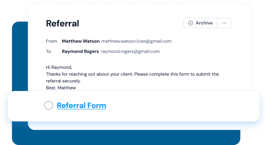 Share your referral form via secure email Share your referral form via secure email