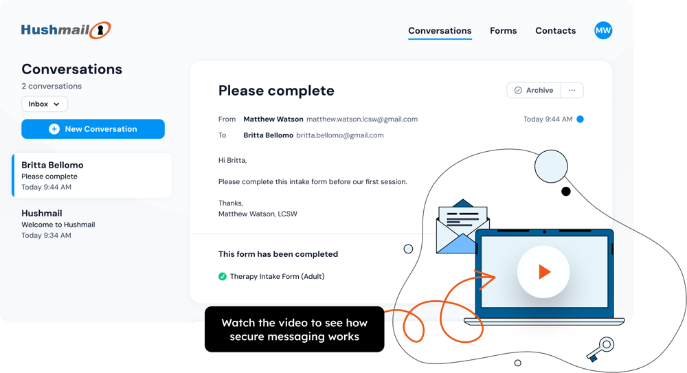 Send secure messages without changing your email address