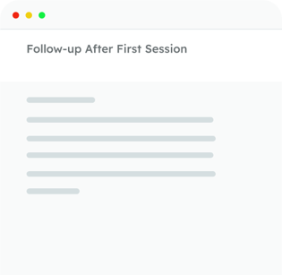 Follow-up After First Session