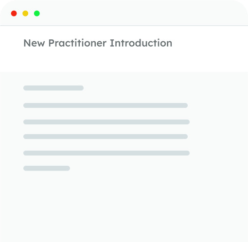 New Practitioner Introduction